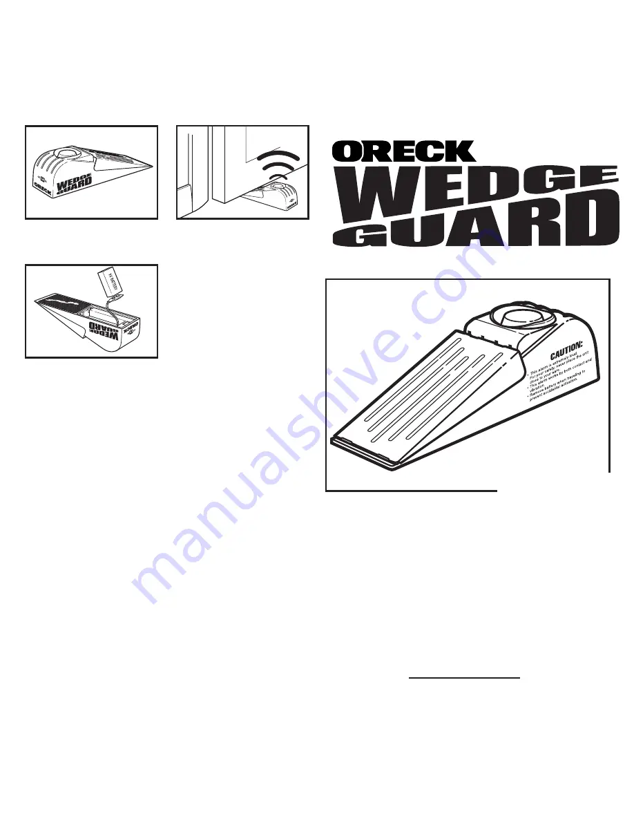 Oreck WEDGE GUARD S063 Instruction Manual Download Page 1