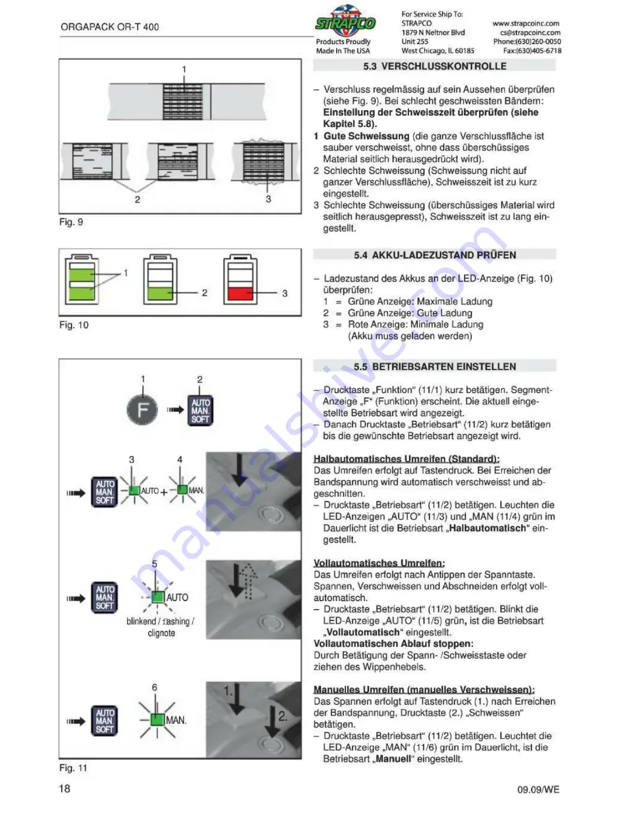 Orgapack OR-T 400 Operating Instructions Manual Download Page 19