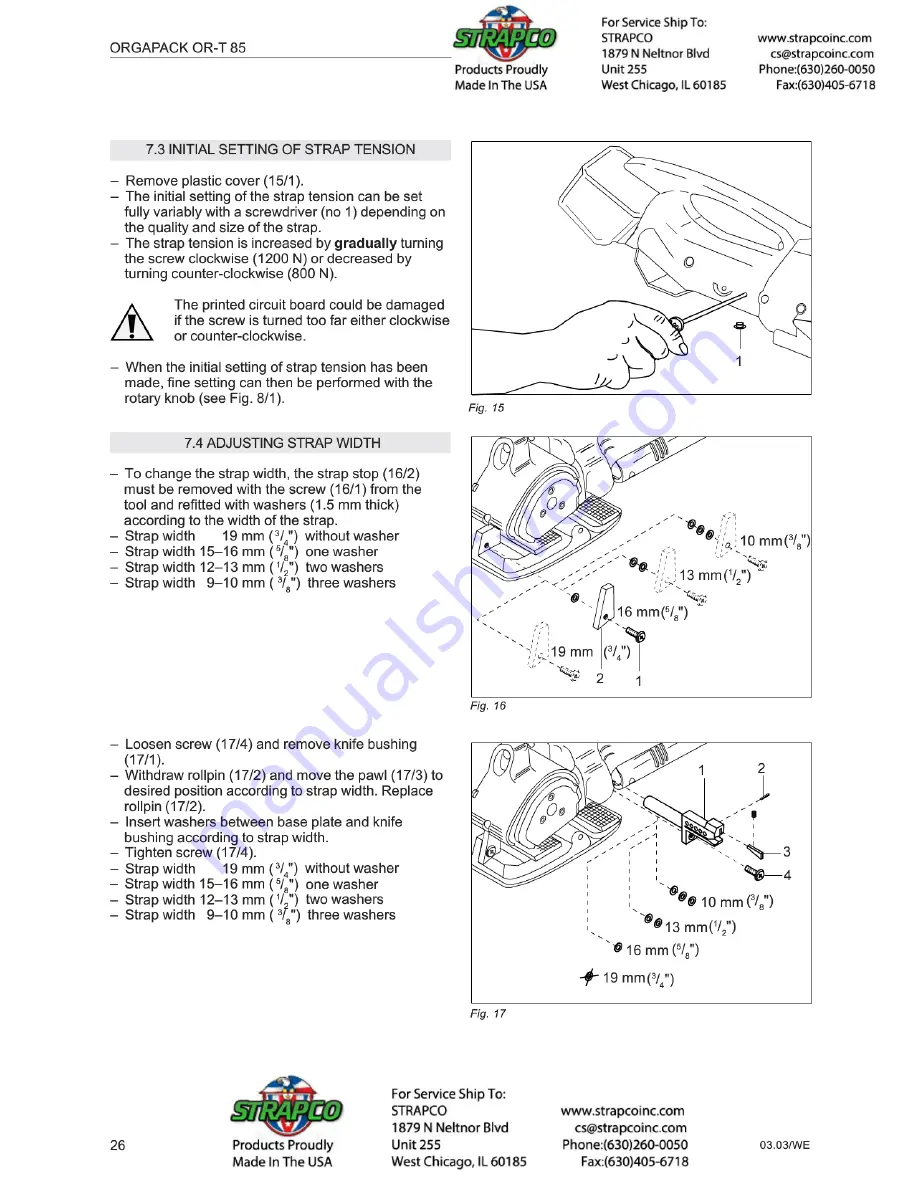 Orgapack OR-T 85 Operating And Safety Instructions Manual Download Page 11