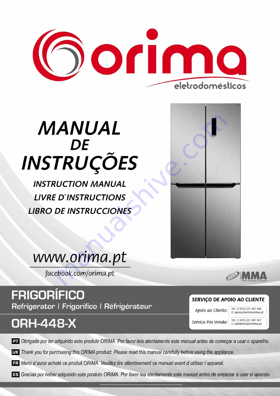 Orima ORH-448-X Instruction Manual Download Page 1