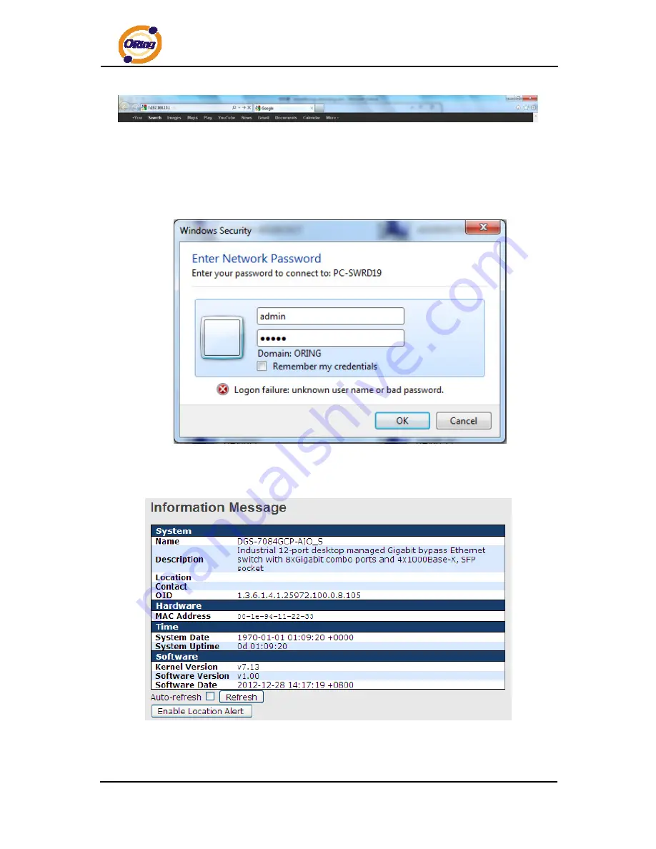 ORiNG DGS-7084GCP-AIO_S SERIES Скачать руководство пользователя страница 17