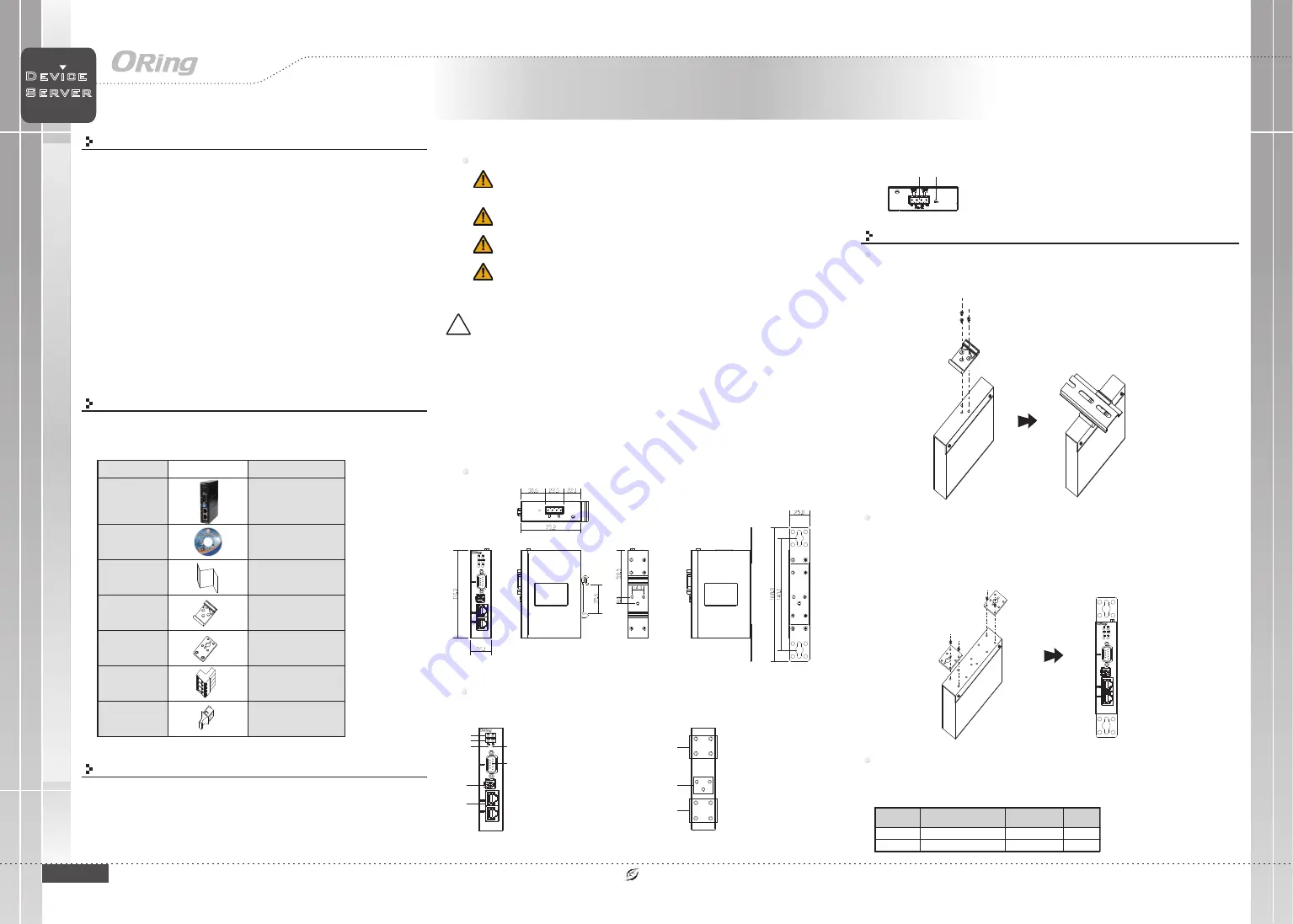 ORiNG IDS-312L Quick Installation Manual Download Page 1