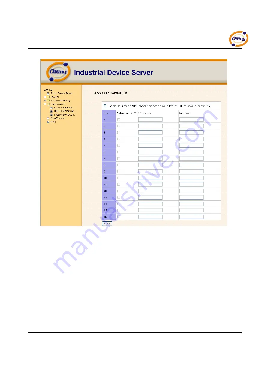 ORiNG IDS-5042 Series User Manual Download Page 58