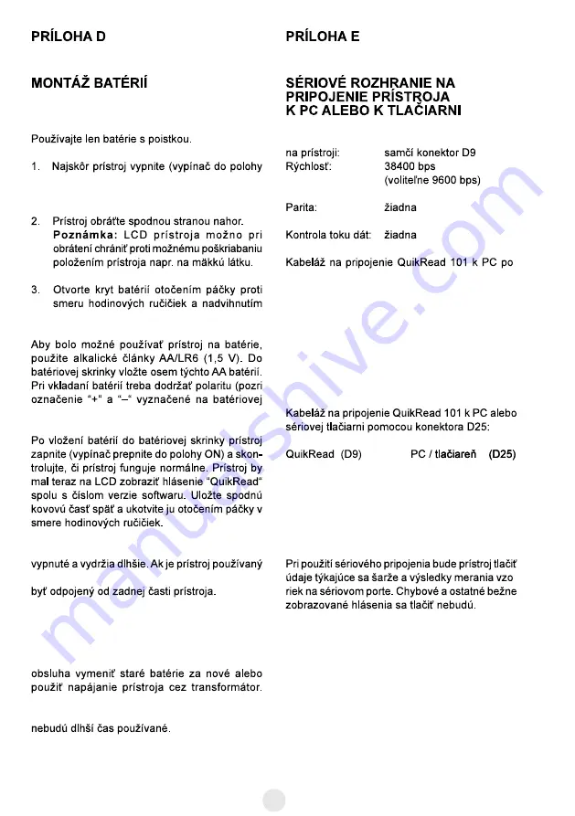 Orion Diagnostica QuikRead Instrument 101 Manual Download Page 12