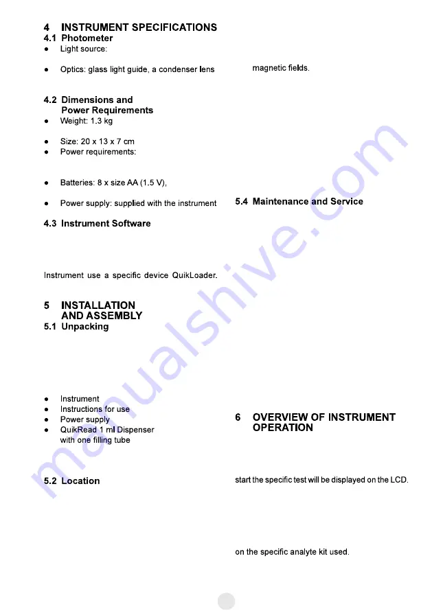 Orion Diagnostica QuikRead Instrument 101 Скачать руководство пользователя страница 19