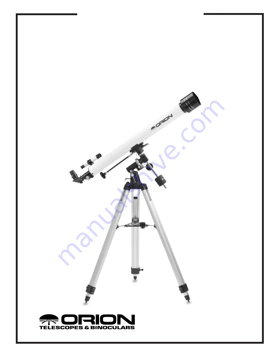 ORION TELESCOPES & BINOCULARS 9028 Equatorial Refracting Telescope Instruction Manual Download Page 1