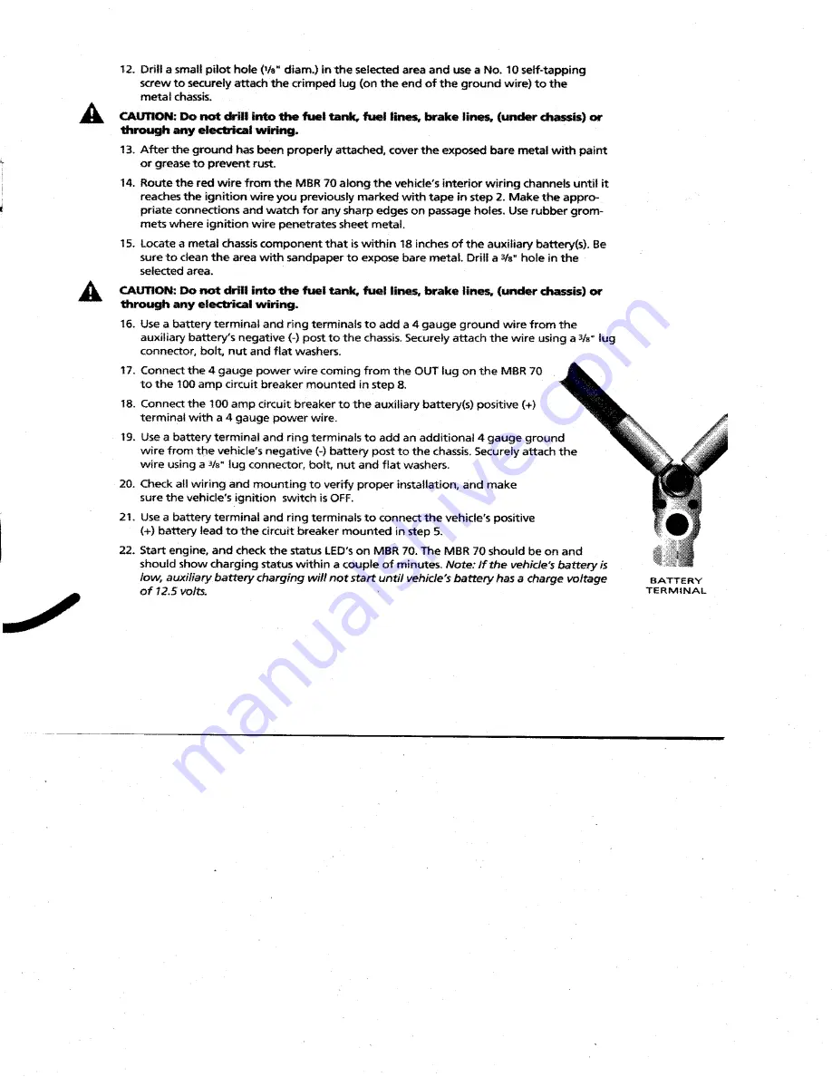 Orion Multiple Battery Regulator MBR70 Installation Manual Download Page 7