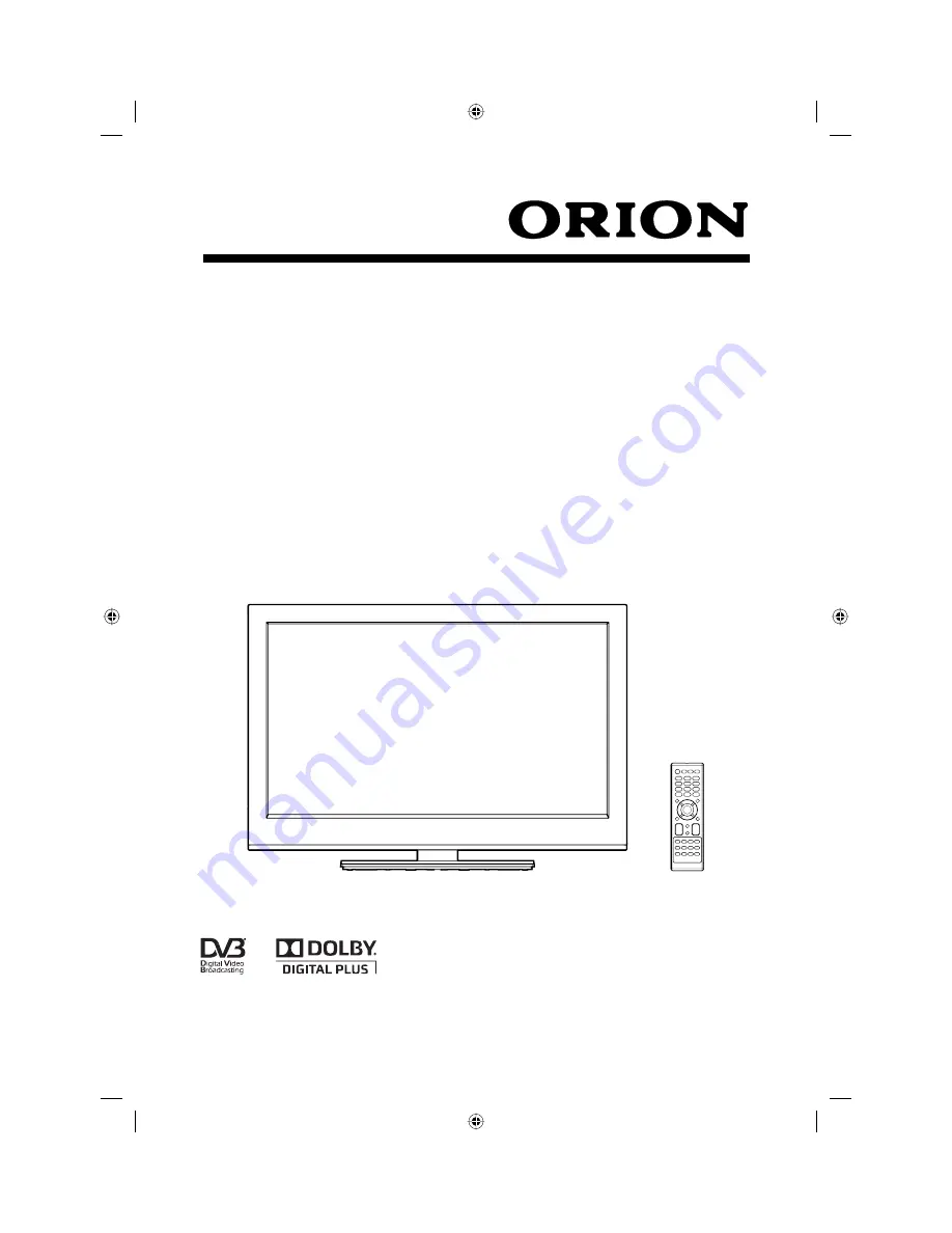 Orion TV32LB2000(H) Operating Instructions Manual Download Page 1