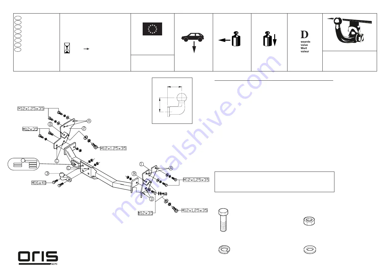 Oris 022631 Fitting Instruction Download Page 1