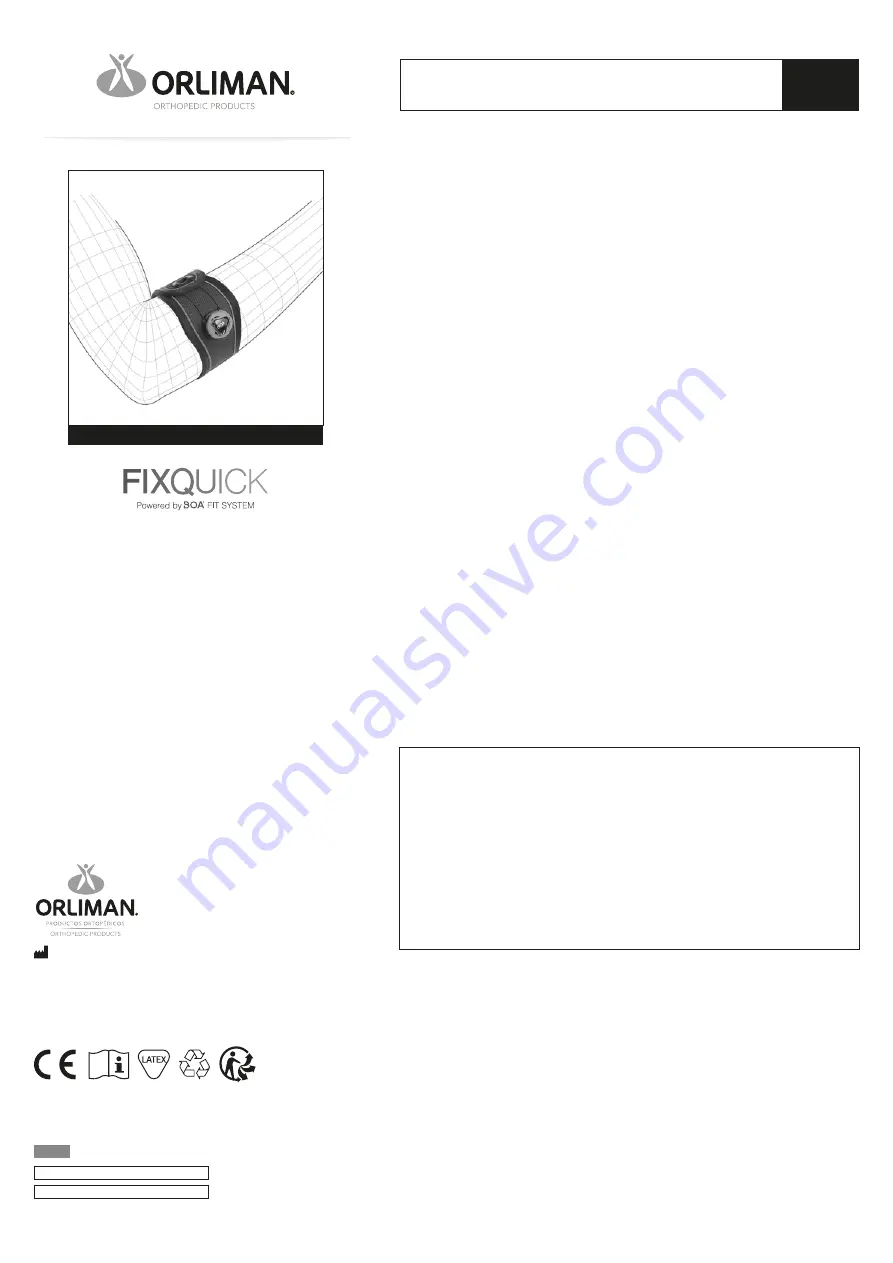 Orliman Fixquick BCS400 Скачать руководство пользователя страница 4