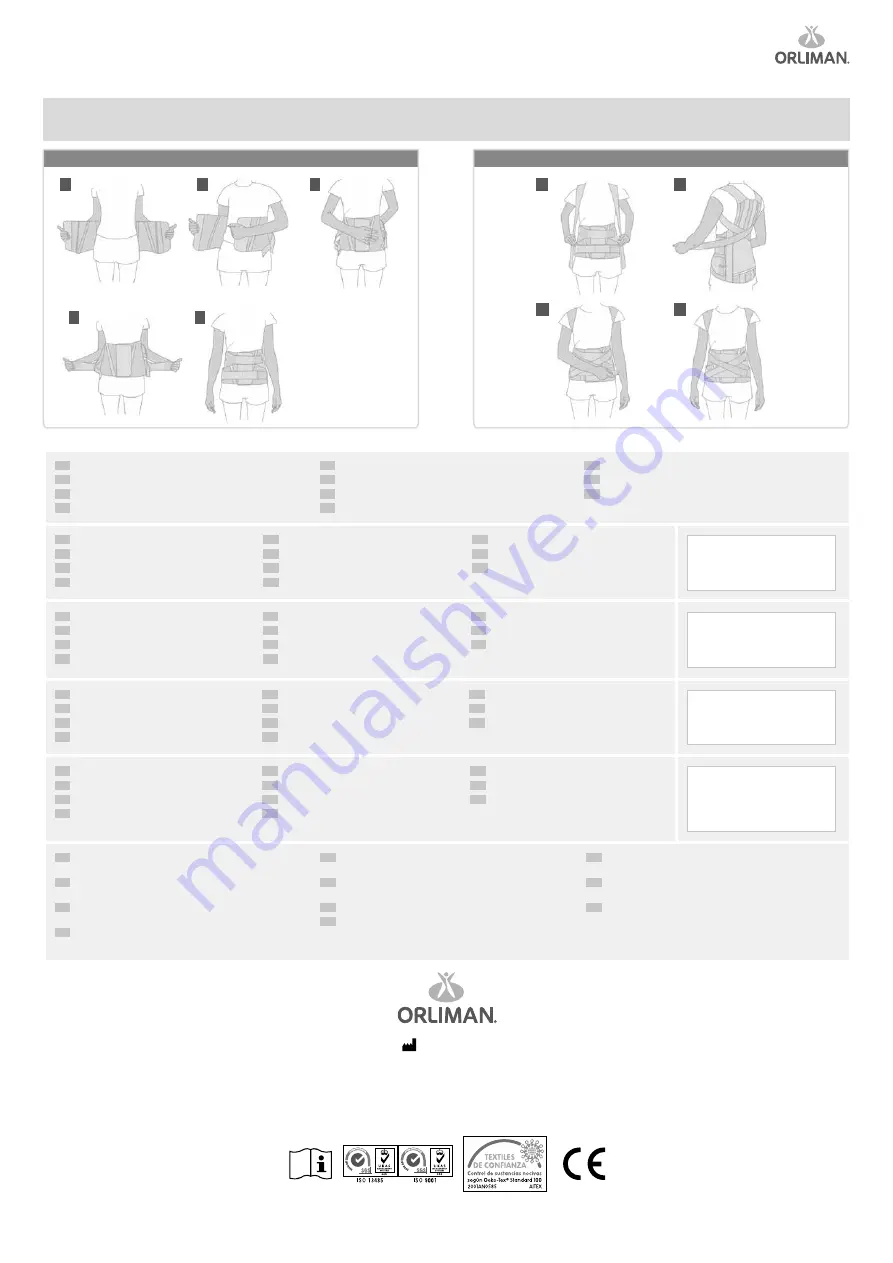 Orliman LUMBITEC FX-212 Instructions For Use And Preservation Download Page 12