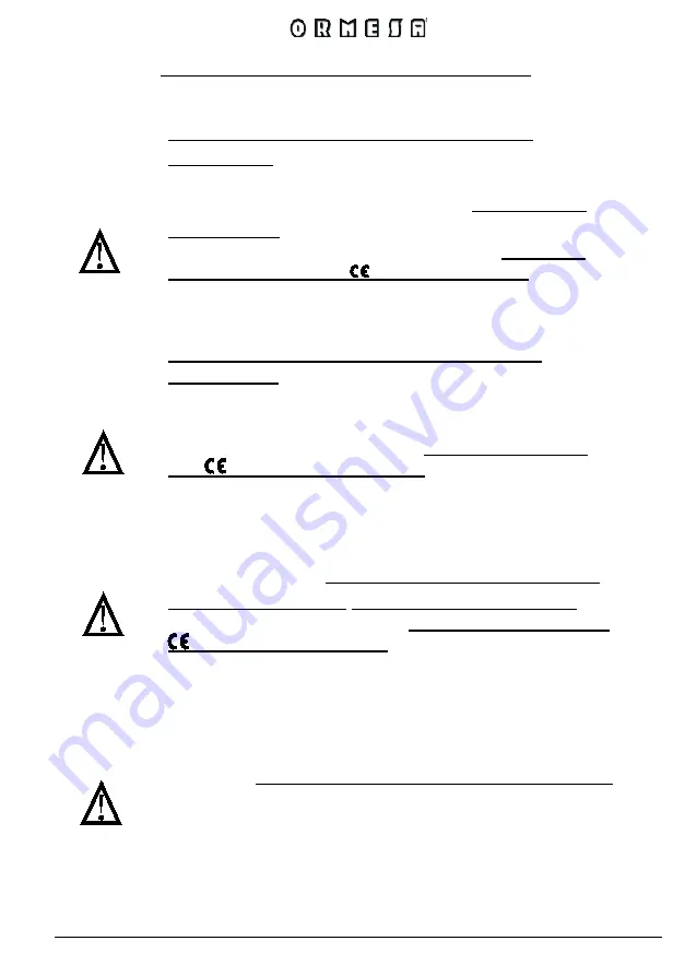 Ormesa 425 WORKING TABLE Use And Maintenance Handbook Download Page 6