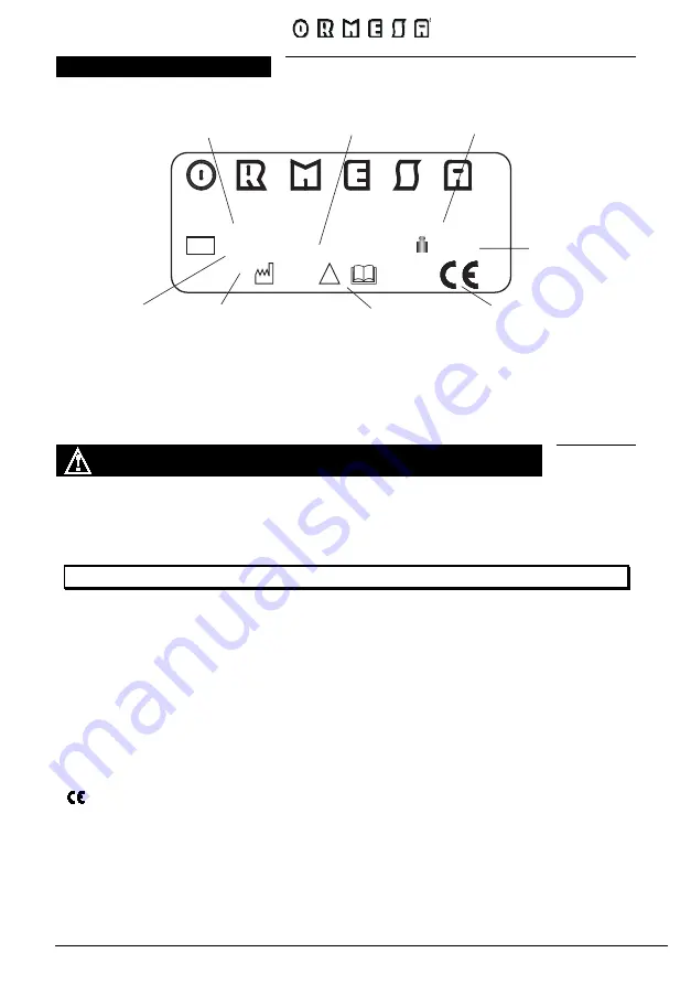 Ormesa 425 WORKING TABLE Скачать руководство пользователя страница 9