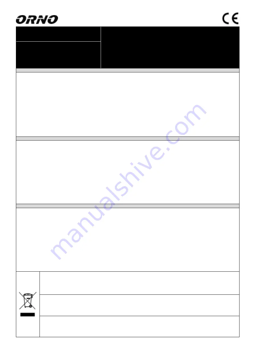 Orno OR-CR-236/W Operating And Installation Instructions Download Page 1