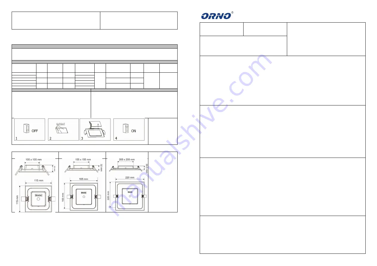 Orno OR-OD-6054WLX3 Скачать руководство пользователя страница 1