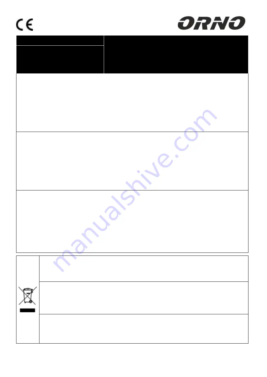 Orno OR-PV-13605 Service Manual Download Page 1