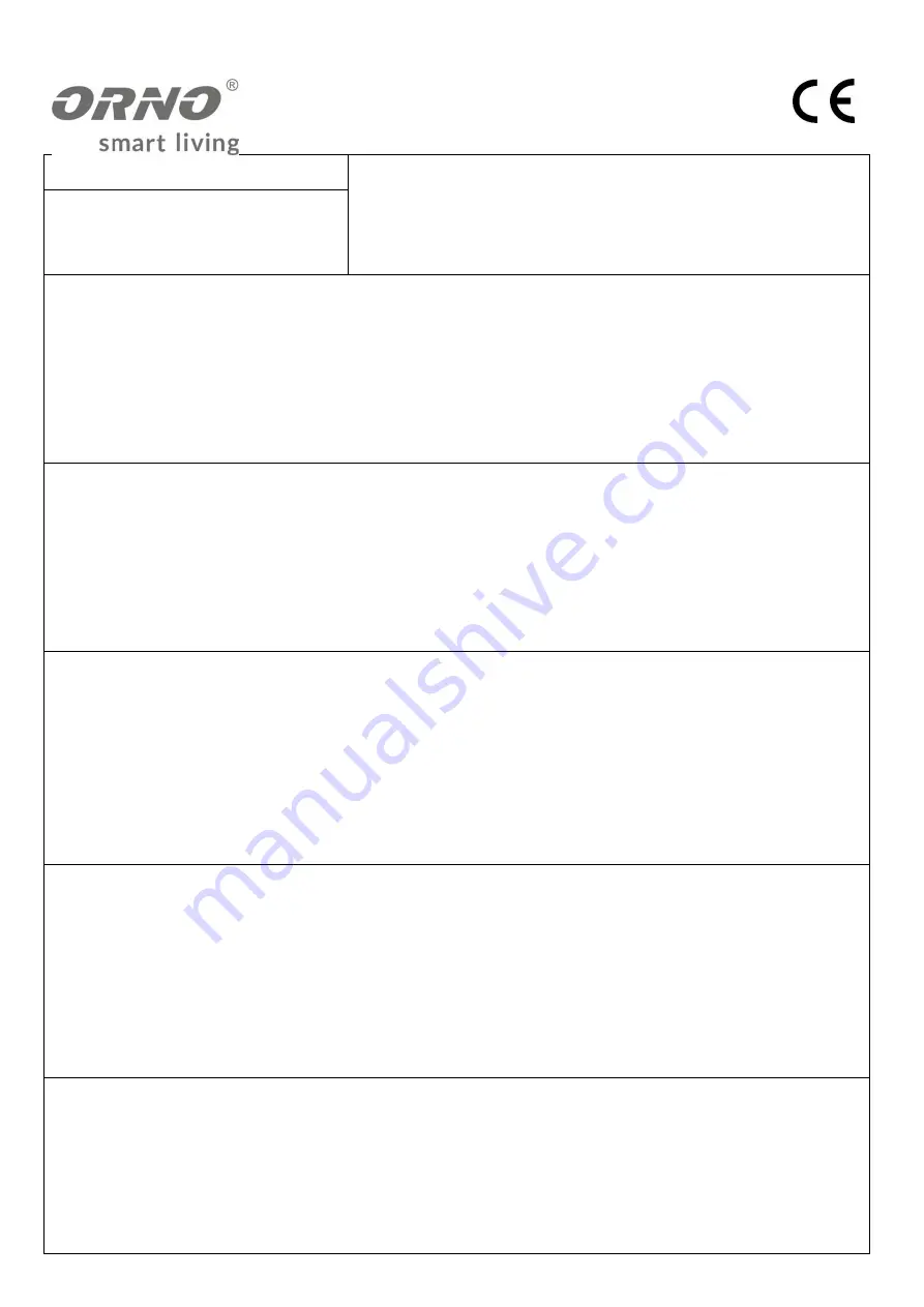 Orno OR-SH-1712 Operating And Instalation Instructions Download Page 1