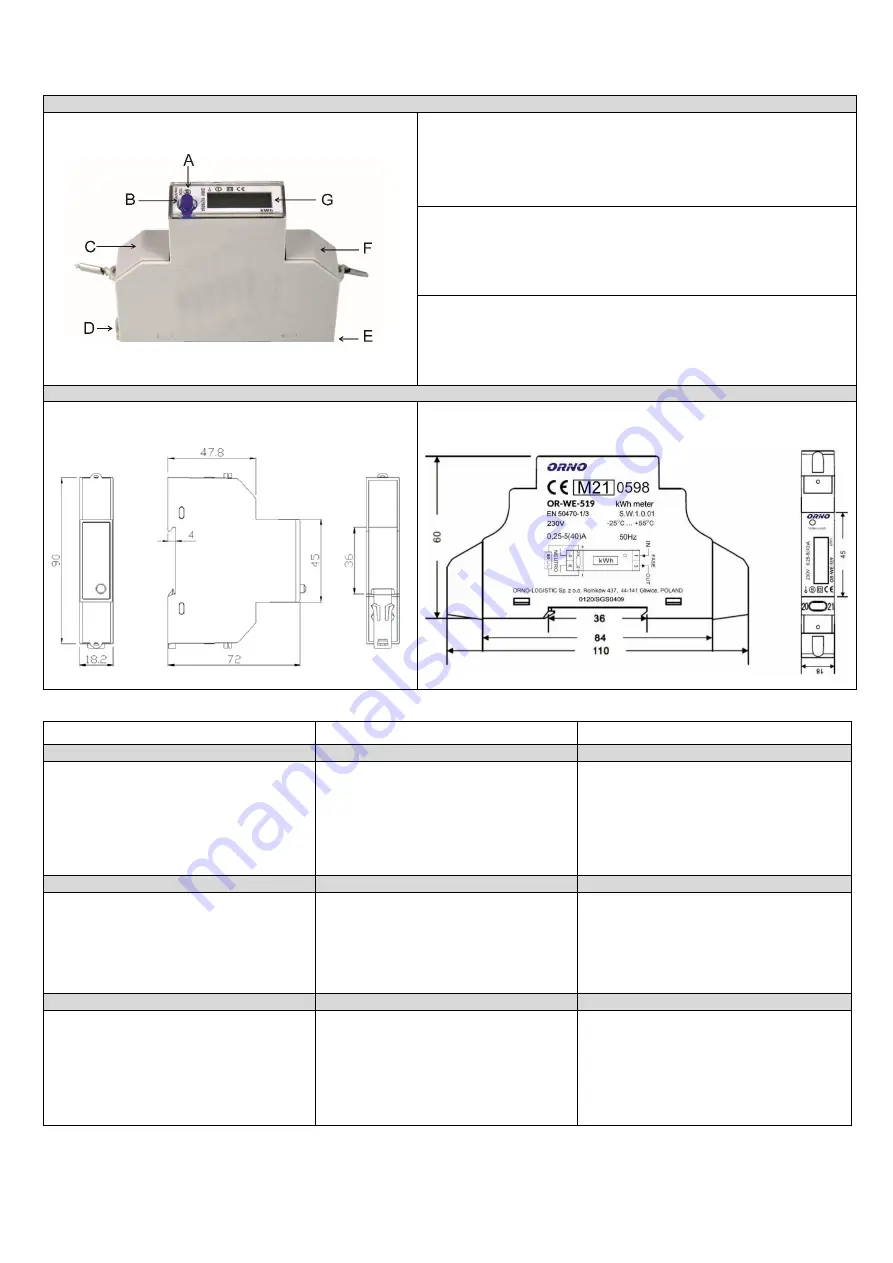 Orno OR-WE-512 Quick Start Manual Download Page 2