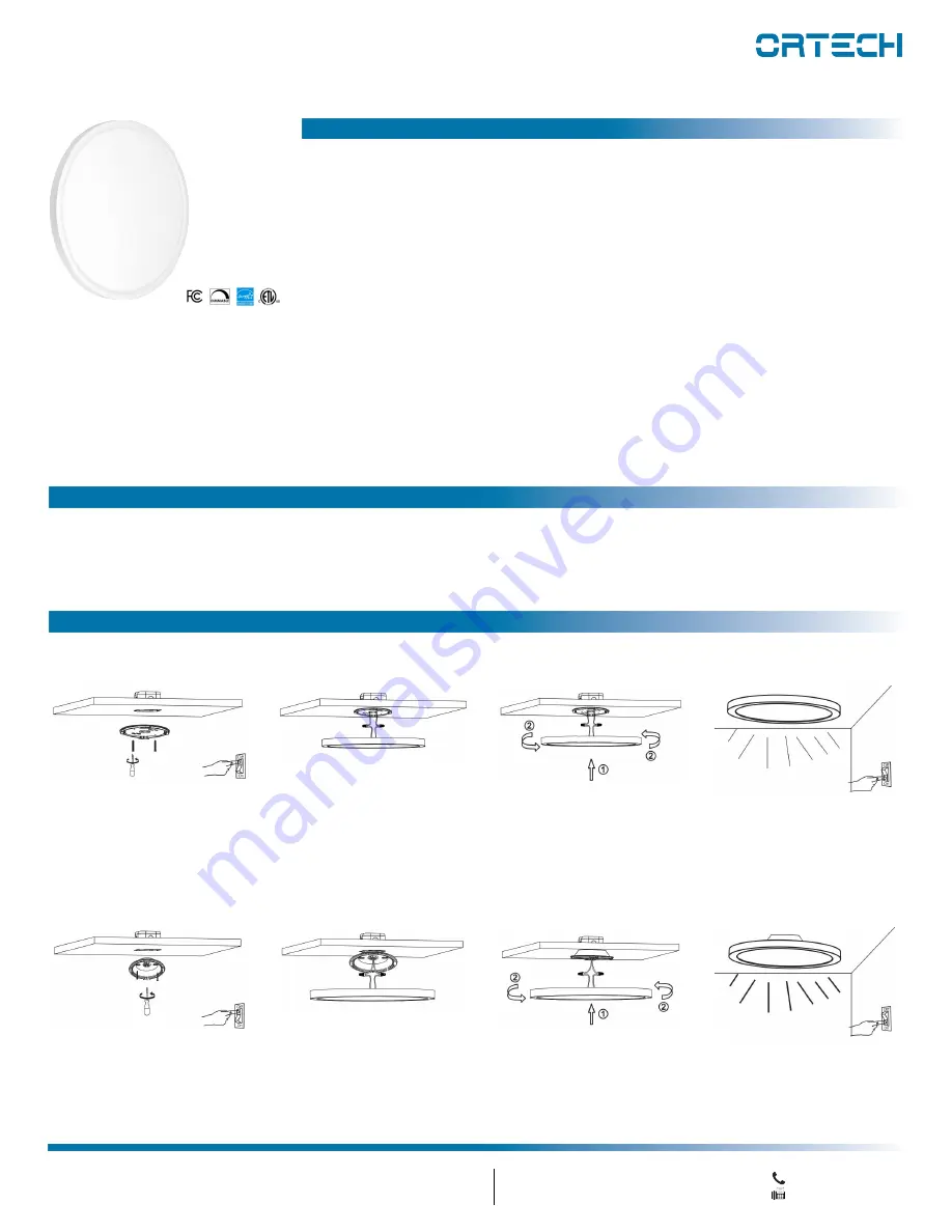 Ortech 2400-3CCT Instruction Manual Download Page 1