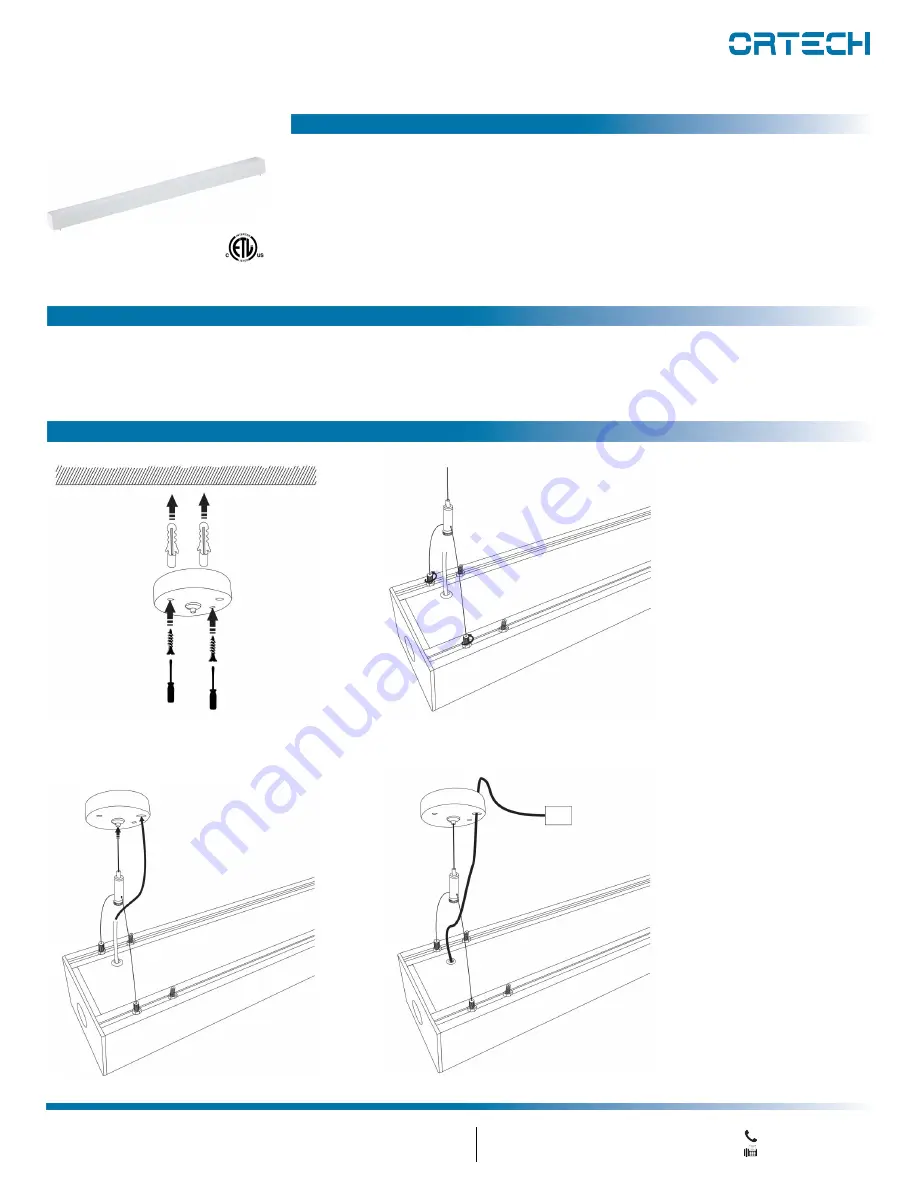 Ortech LPL-2FT-30W Instruction Manual Download Page 1