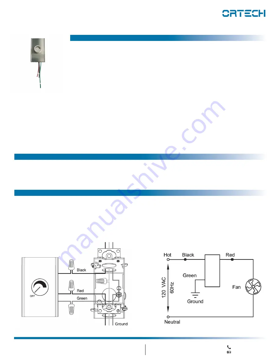 Ortech OD-SCV-10A Quick Start Manual Download Page 1