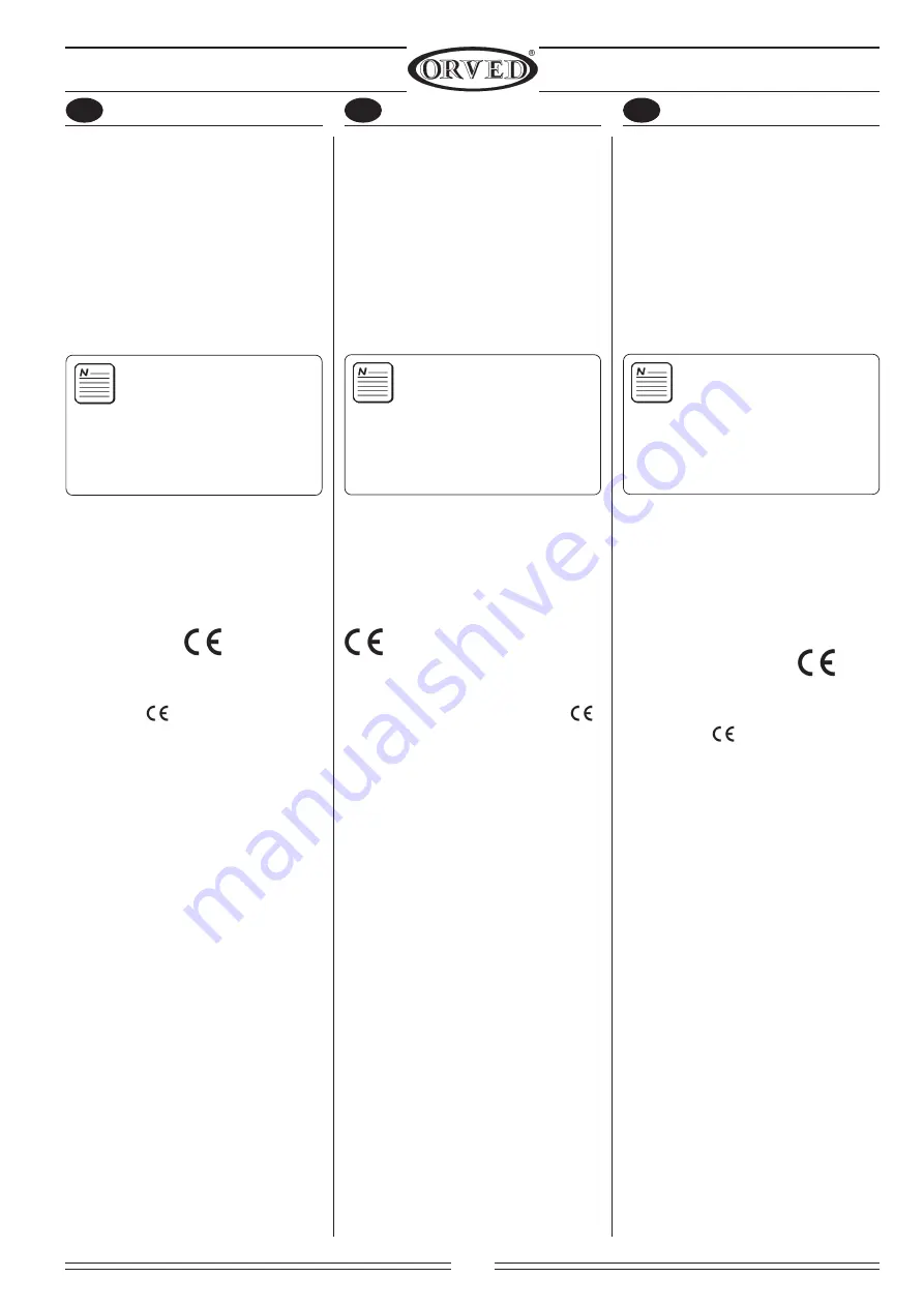 Orved BEST VACUUM Operating And Service Manual Download Page 17