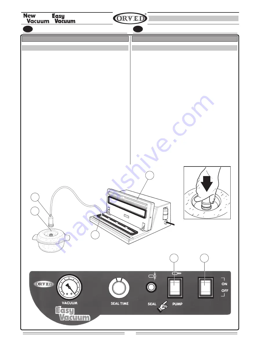 Orved EASY VACUUM Operating And Service Manual Download Page 24