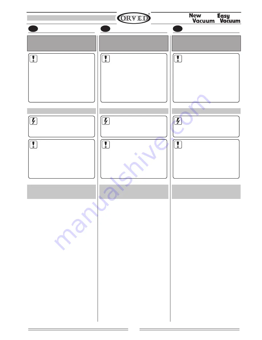 Orved EASY VACUUM Operating And Service Manual Download Page 33