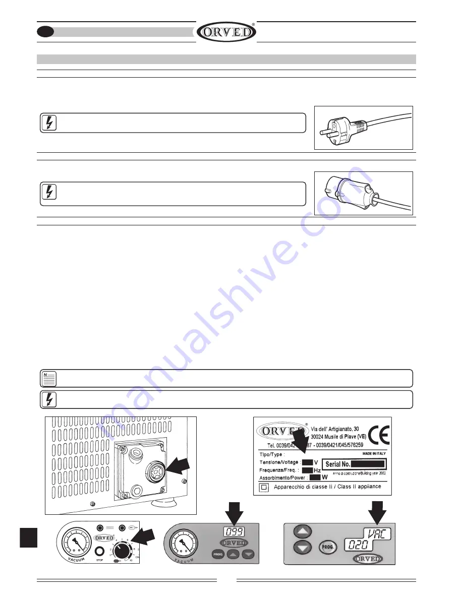 Orved MULTIPLE 315VM P4 Operating And Service Manual Download Page 114