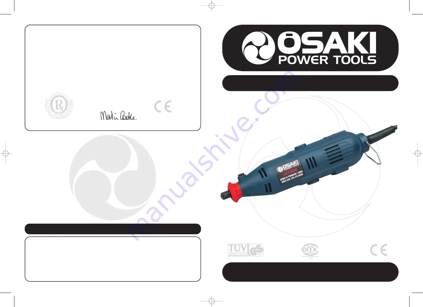 Osaki MT32E Скачать руководство пользователя страница 1