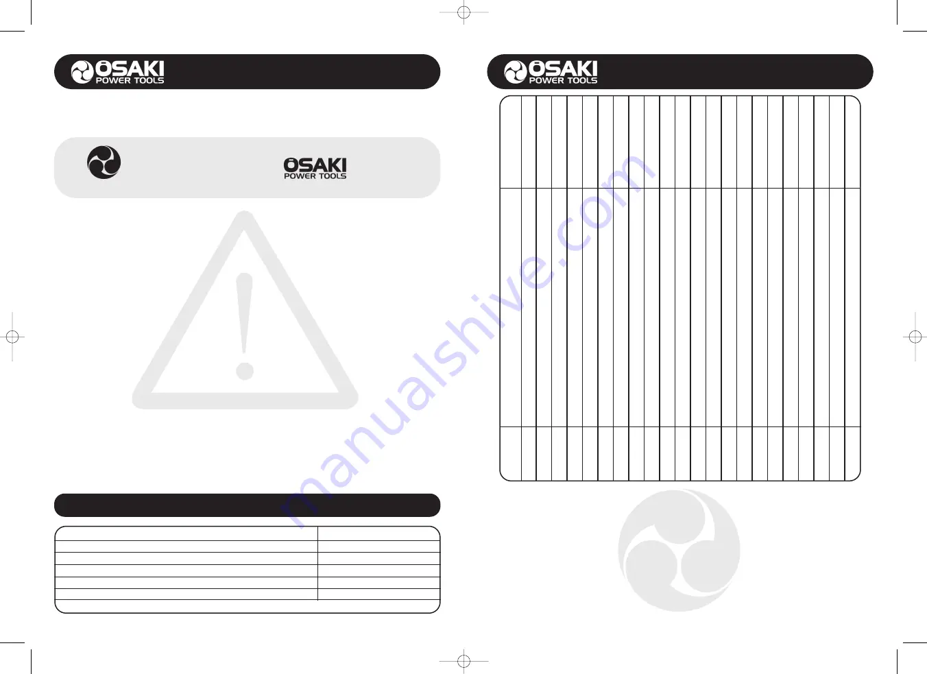 Osaki MT32E Operator'S Manual Download Page 2