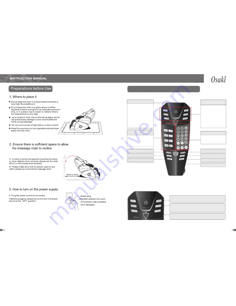 Osaki Touch Heart OS-7075R Instruction Manual Download Page 7