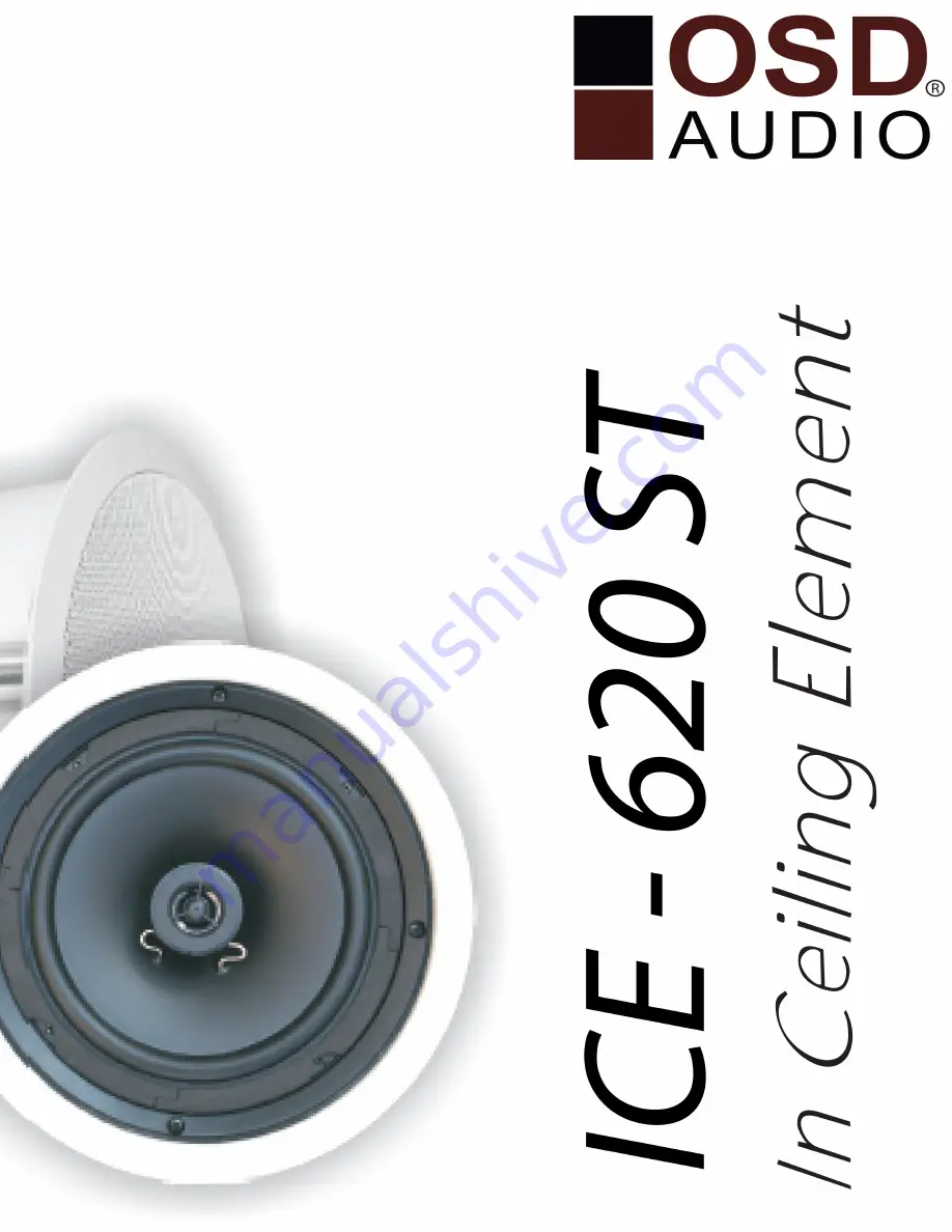 OSD Audio ICE-620ST Owner'S Manual Download Page 1