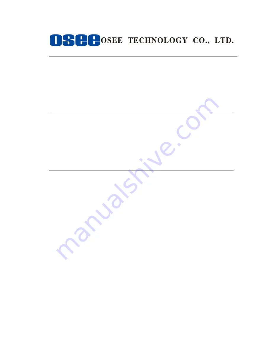 OSEE SAC6840N User Manual Download Page 3