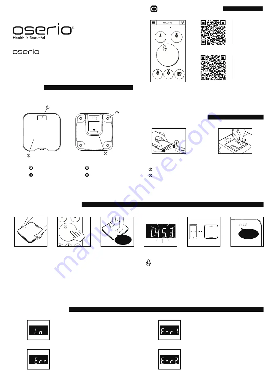 oserio BTG-365 Series Instruction Manual Download Page 1