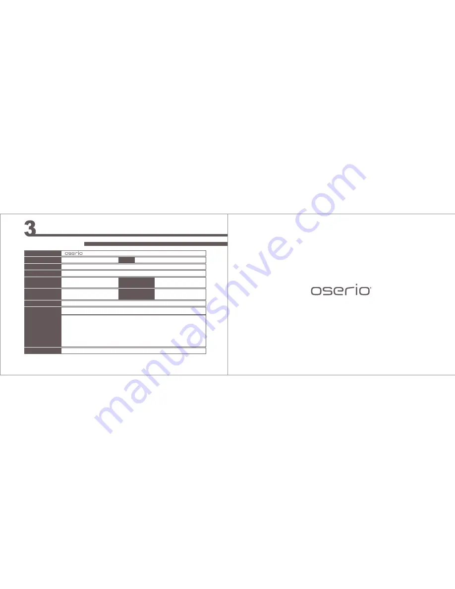 oserio FTG-315 series Instruction Manual Download Page 12