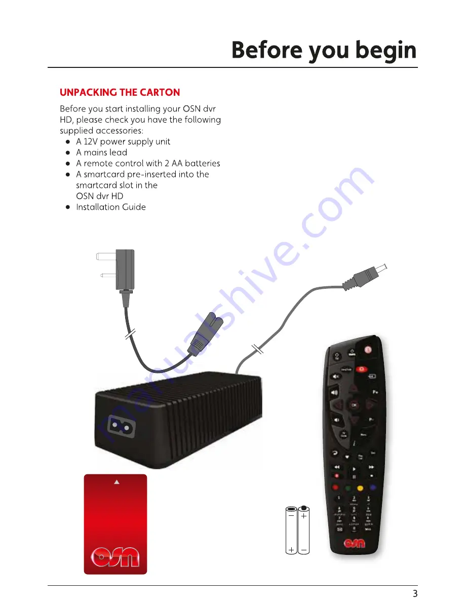 OSN PACE-TDS865COS Operating Manual Download Page 4