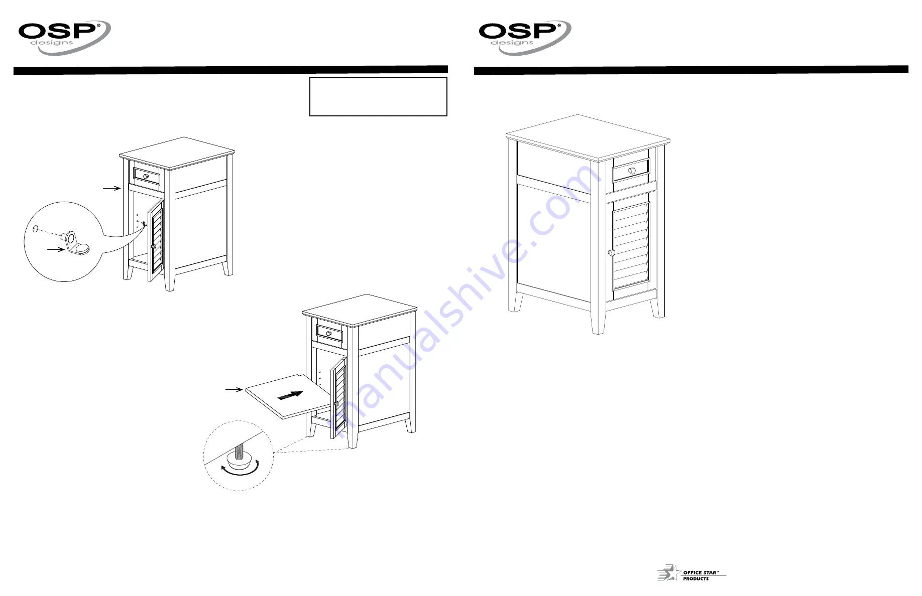 OSP Designs BRK08AS-CH Operating Instructions Download Page 1