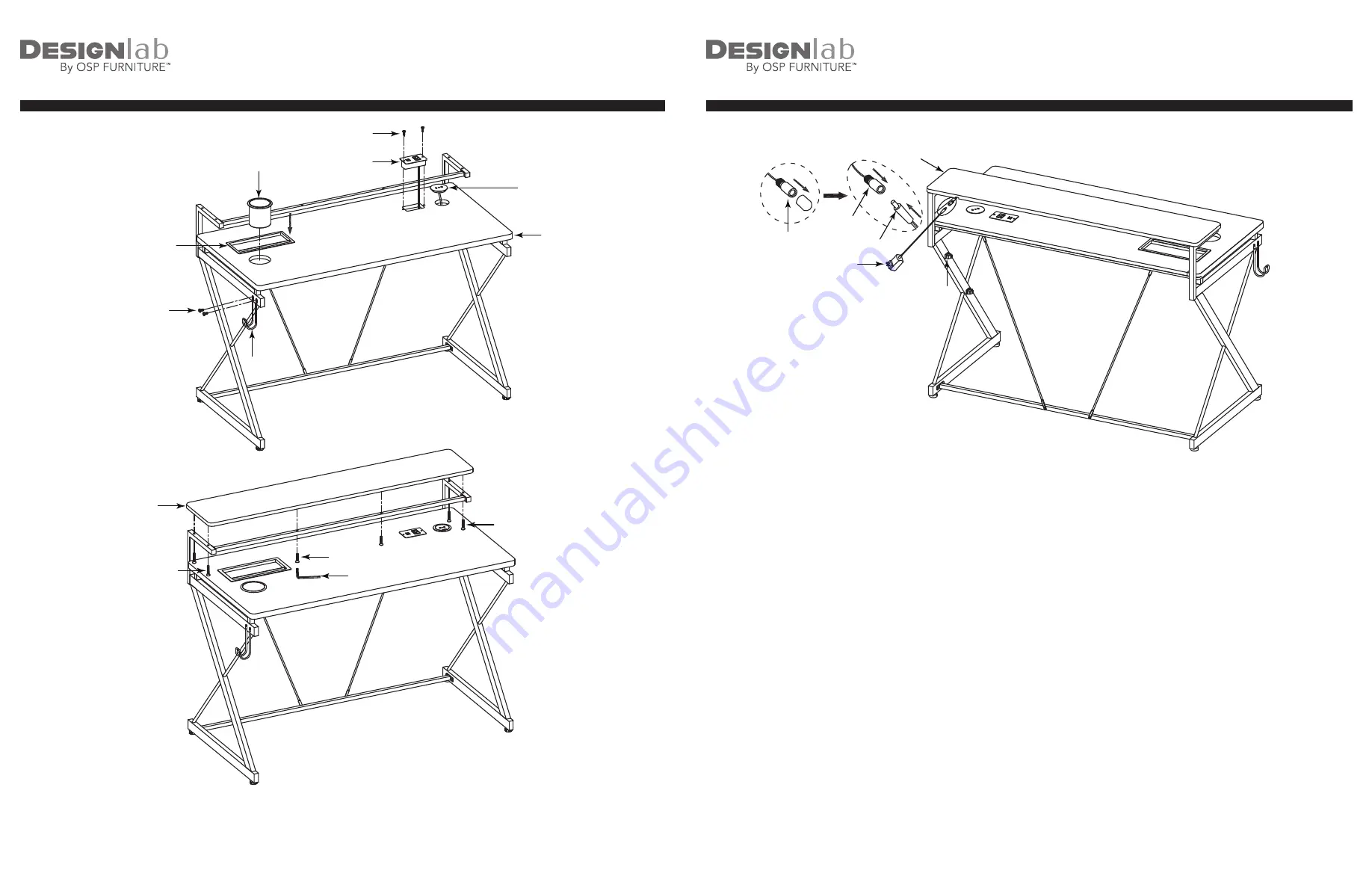 OSP furniture DESIGNlab CDE4822CD Скачать руководство пользователя страница 3