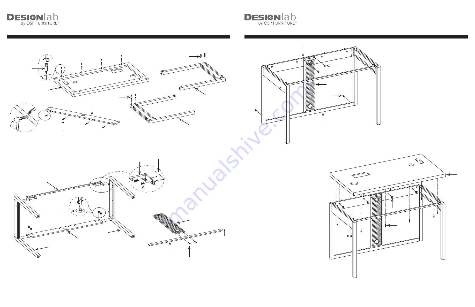 OSP furniture DESIGNlab LDT4826GD Скачать руководство пользователя страница 4