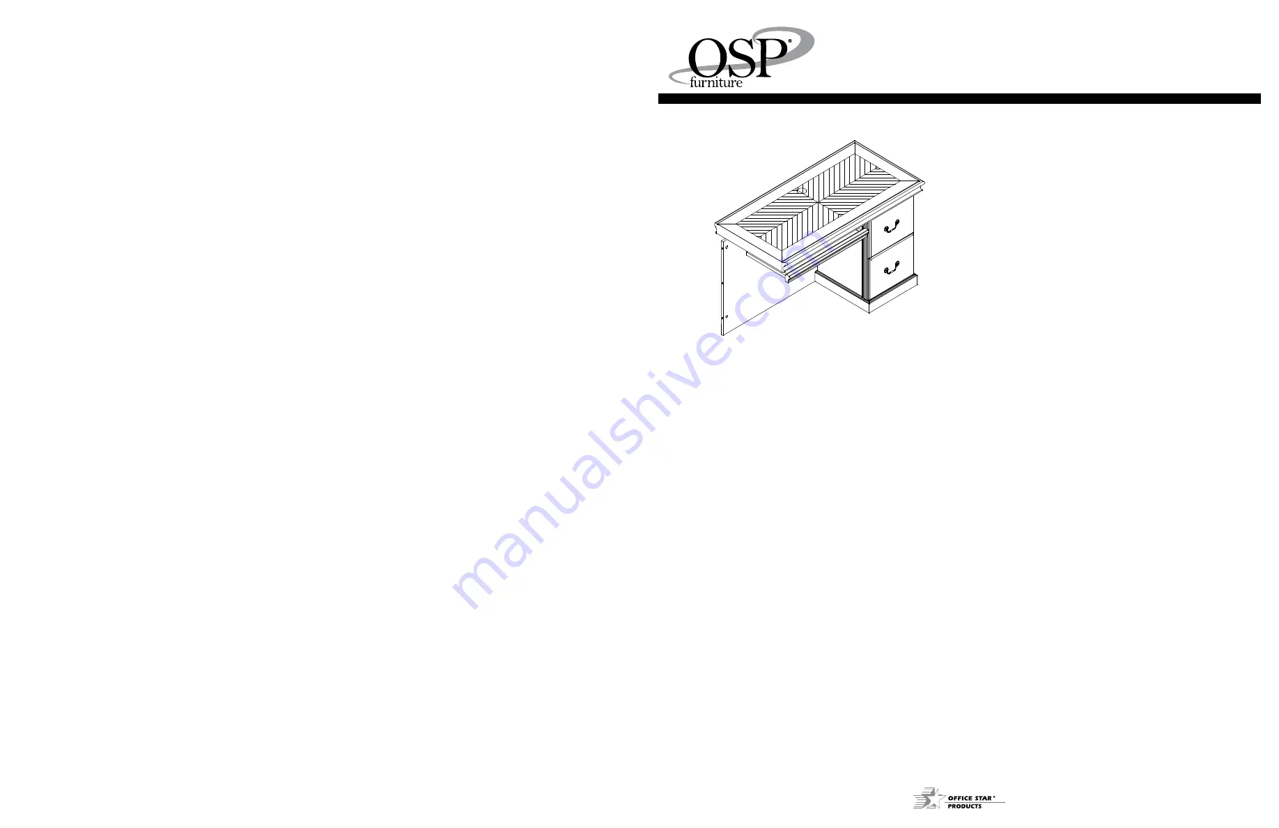 OSP furniture TOW-45R-CHY Operating Instructions Download Page 1