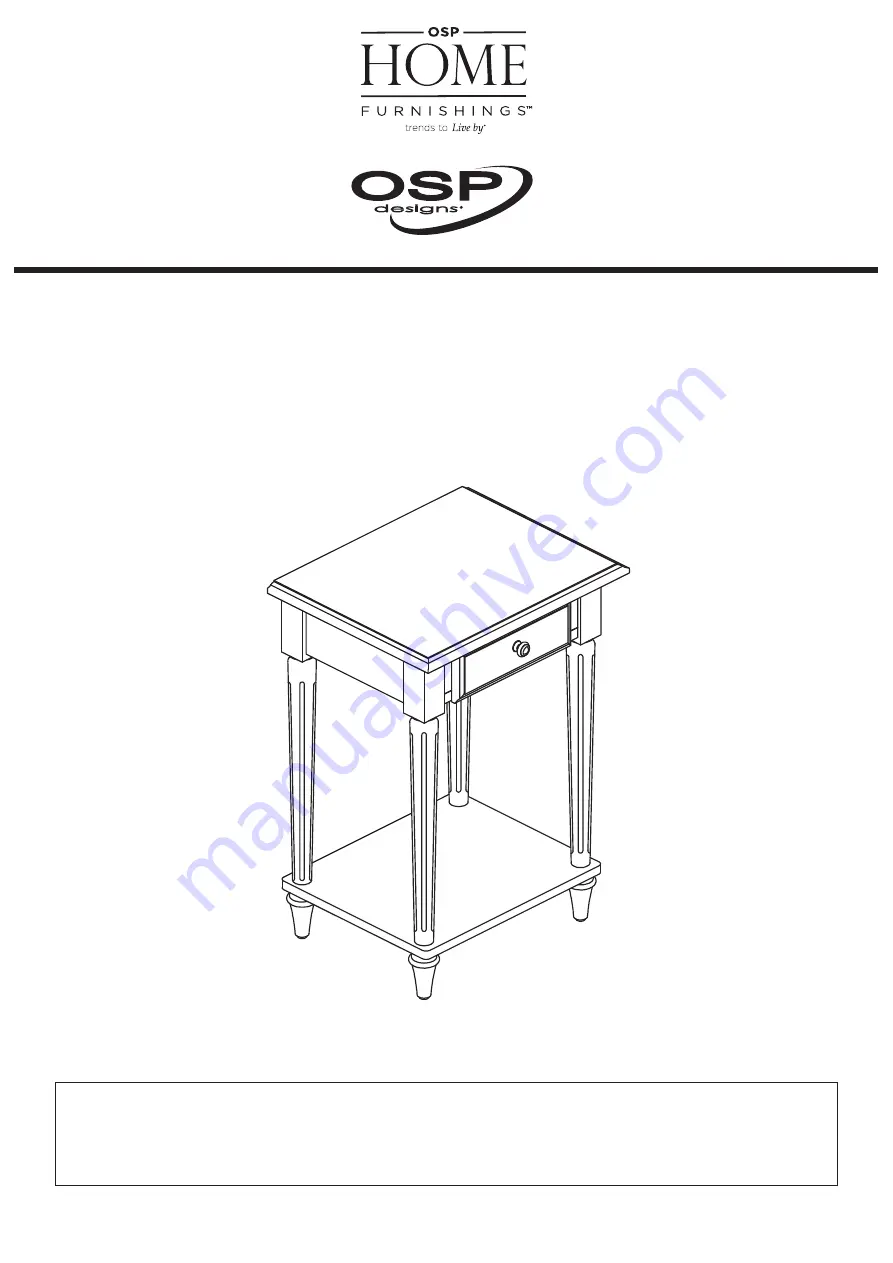 OSP Home Furnishings BANDON BNN09 Скачать руководство пользователя страница 1