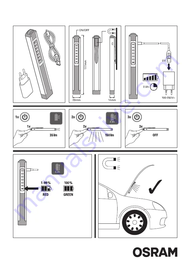 Osram LEDinspect PRO PENLIGHT 150 Скачать руководство пользователя страница 1