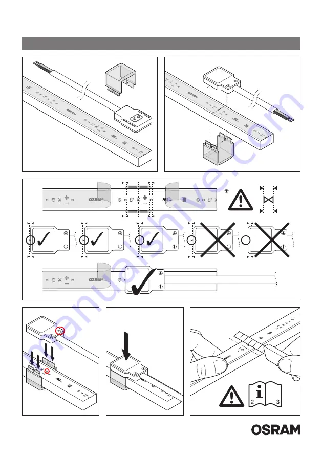 Osram LINEARlight FLEX DIFFUSE SIDE Monochrome Mounting Manual Download Page 10