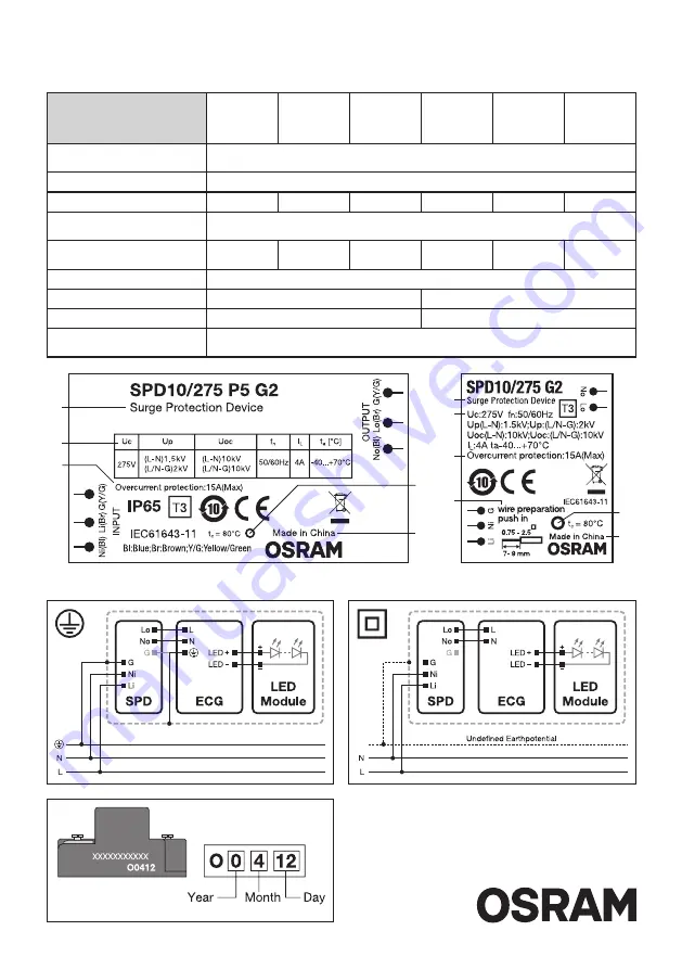 Osram SPD G2 Installation Note Download Page 1