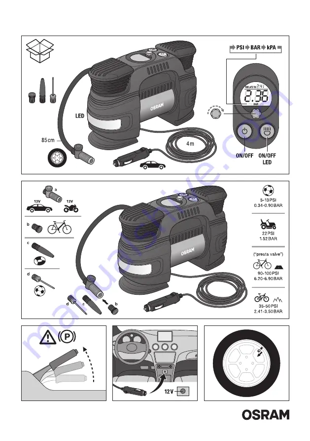 Osram TYREinflate OTI830 Manual Download Page 4