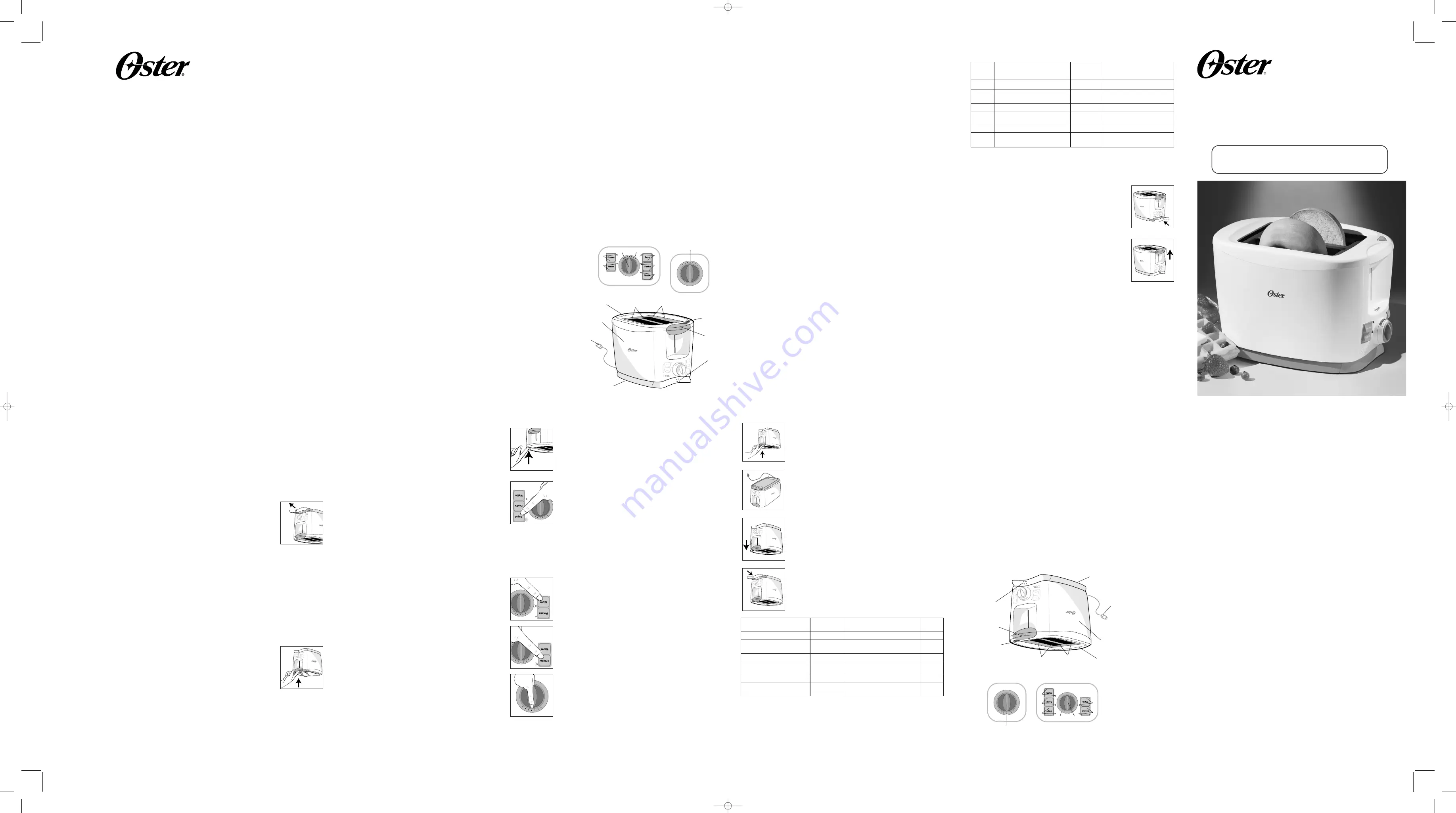 Oster 6243 6244 Скачать руководство пользователя страница 1