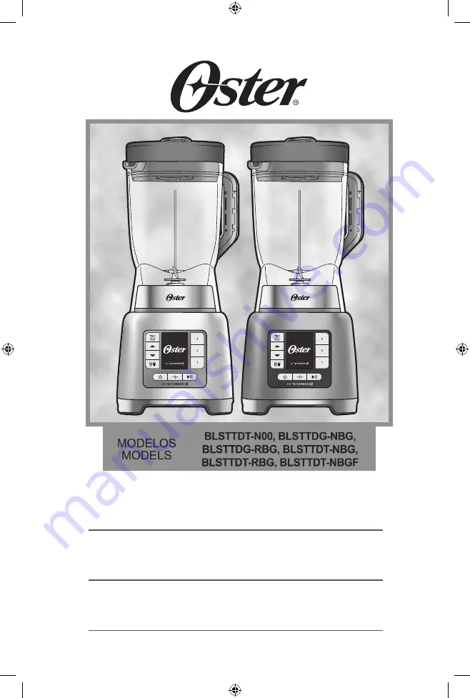 Oster BLSTTDG-NBG Instruction Manual Download Page 1