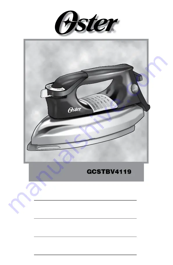 Oster GCSTBV4119 Instruction Manual Download Page 1