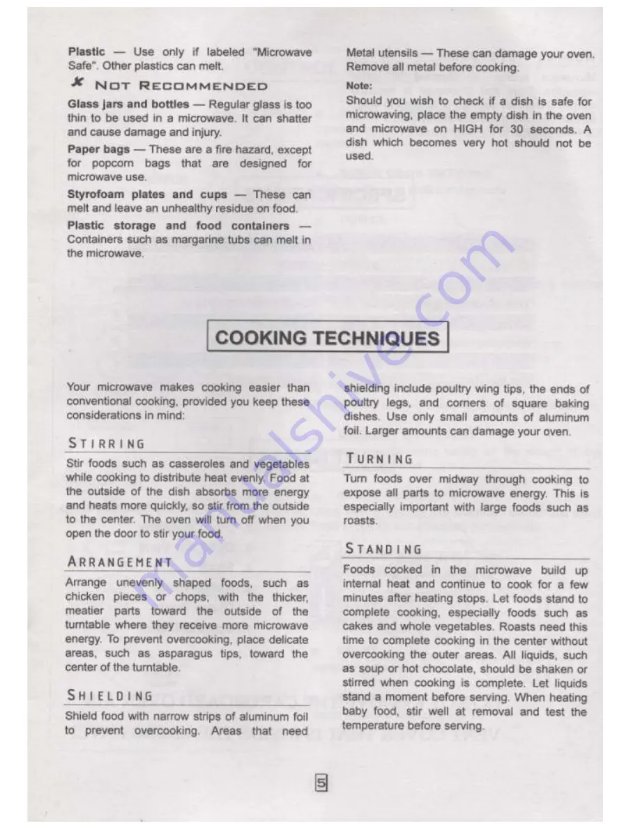 Oster OMW1156 Owner'S Manual Download Page 6